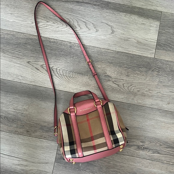 Burberry Pink and Tan Crossbody Bag - Picture 2 of 5